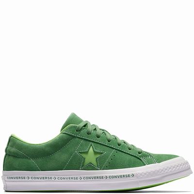 Converse One Star Pinstripe Low Tops Womens - Mint Green/Light Green/White Shoes (513NFHVY)